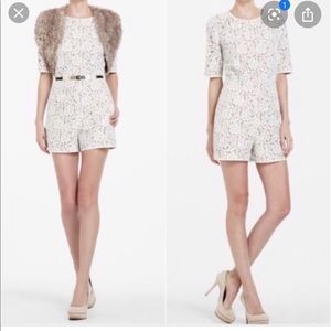 Bcbg Maxazria cream lace romper